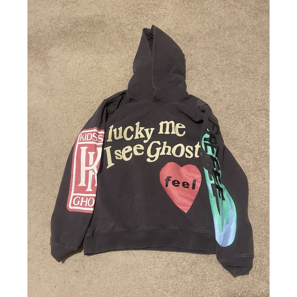 Lucky Me I See Ghosts Hoodie Camp Flog Gnaw Kanye West Size Small